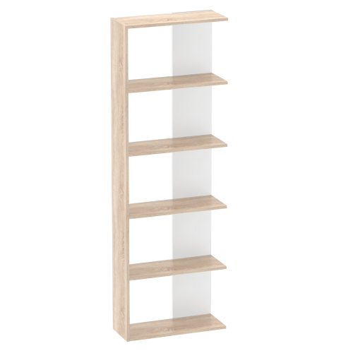 Regál, dub sonoma/biela, AGATIO