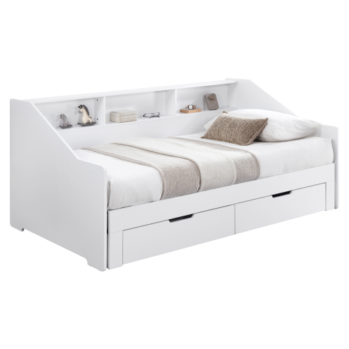 Rozkladacia posteľ, biela, MONETA