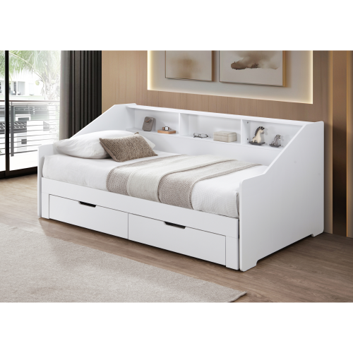 Rozkladacia posteľ, biela, MONETA