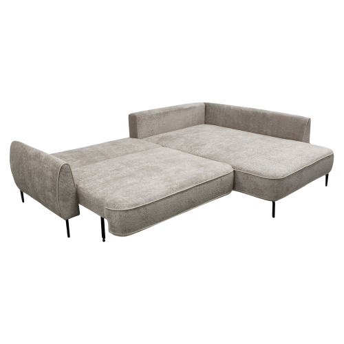 Rohová sedacia súprava, sivobéžová Taupe, pravá, MURIEL ROH