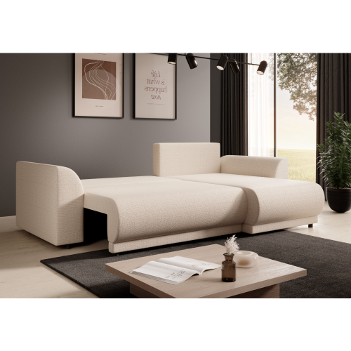 Univerzálna sedacia súprava, béžová, LIMON ROH