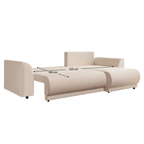Univerzálna sedacia súprava, béžová, LIMON ROH