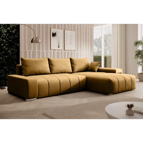 Univerzálna sedacia súprava, horčicová, VEZAN ROH