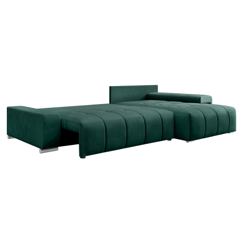 Univerzálna sedacia súprava, smaragdová, VEZAN ROH