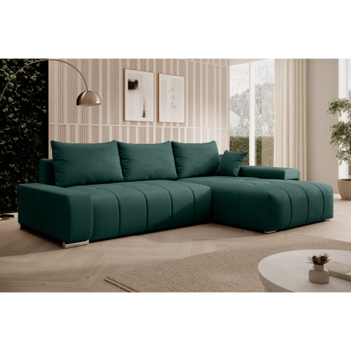 Univerzálna sedacia súprava, smaragdová, VEZAN ROH