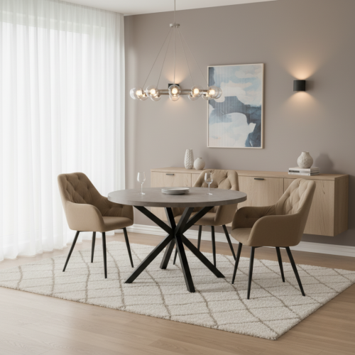 Dizajnové kreslo, béžová Velvet látka, VERIO NEW