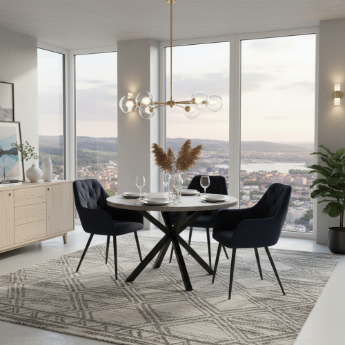 Dizajnové kreslo, čierna Velvet látka, VERIO NEW