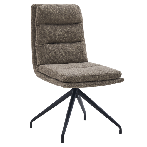 Otočná stolička, béžová/čierna, LINA