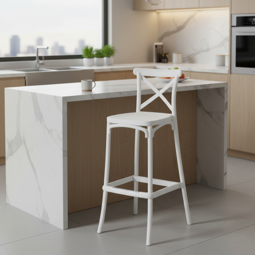 Barová stolička, biela, SAVITA TYP 2