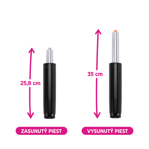 Plynový piest, čierna, dĺžka 35 cm, 150 kg, PIEST TYP 1 Plynový piest, čierna, dĺžka 35 cm, 150 kg, PIEST TYP 1