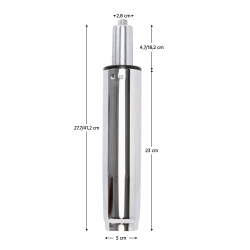 Plynový piest, chróm, dĺžka 41,2 cm, 150 kg, PIEST TYP 4