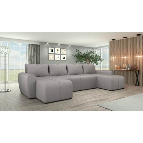 Univerzálna sedacia súprava, sivá, DELIN U UNI