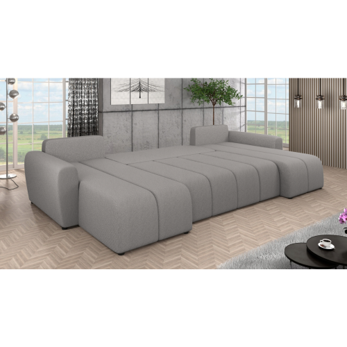 Univerzálna sedacia súprava, sivá, DELIN U UNI