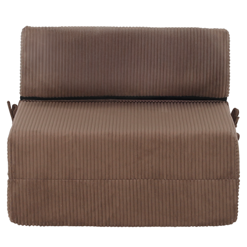 Skladací matrac/kreslo, 2v1, svetlohnedá, MALEN