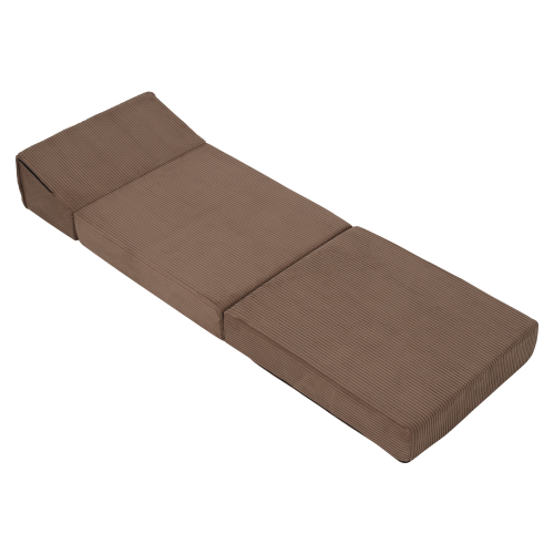 Skladací matrac/kreslo, 2v1, svetlohnedá, MALEN