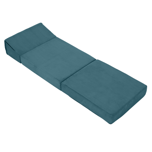 Skladací matrac/kreslo, 2v1, petrolejová, MALEN