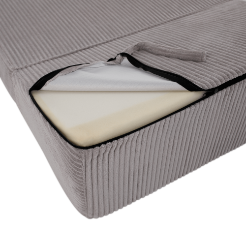 Skladací matrac/kreslo, 2v1, sivá, MALEN