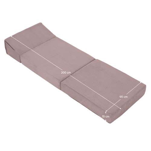 Skladací matrac/kreslo, 2v1, ružová, MALEN