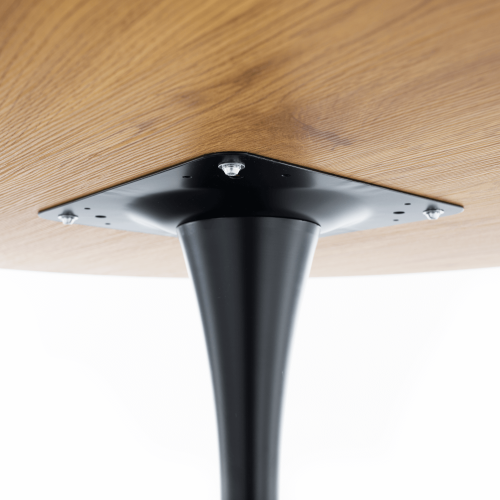 Jedálenský stôl, dub/čierna, priemer 110 cm, REVENTON NEW Jedálenský stôl, dub/čierna, priemer 110 cm, REVENTON NEW
