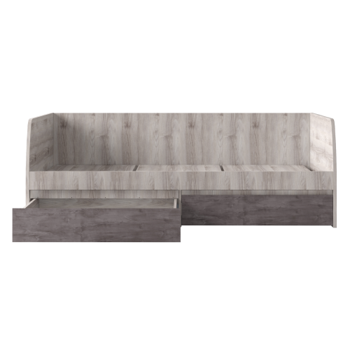 Posteľ 2S, 90x200, gaštan nairobi/onyx, JESI NEW