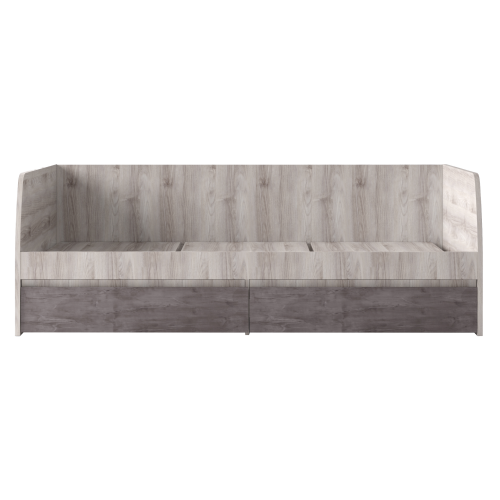 Posteľ 2S, 90x200, gaštan nairobi/onyx, JESI NEW