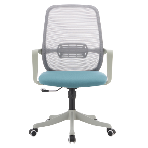 Kancelárske kreslo, sivá/modrá, DERVIN