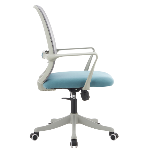 Kancelárske kreslo, sivá/modrá, DERVIN