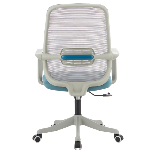 Kancelárske kreslo, sivá/modrá, DERVIN