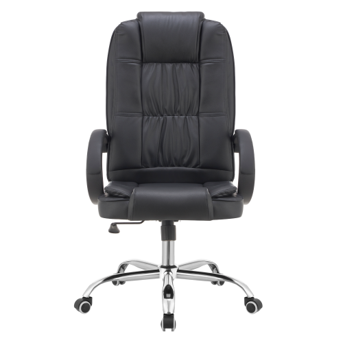 Kancelárske kreslo, čierna ekokoža, MADOX NEW