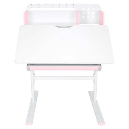 Rastúci písací stôl, ružová/biela, ADAN