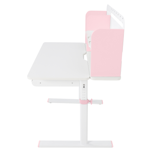 Rastúci písací stôl, ružová/biela, ADAN