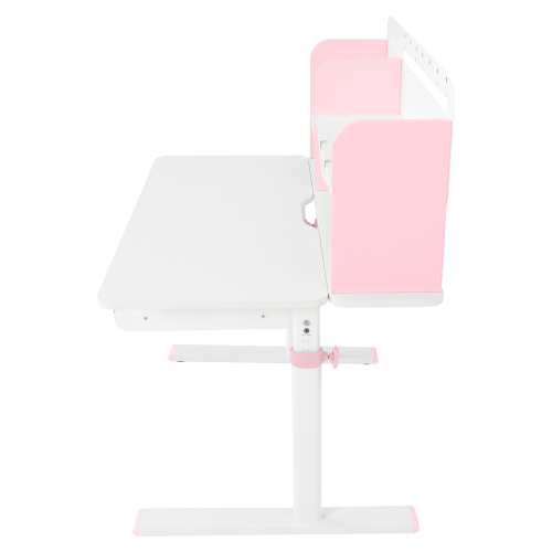 Rastúci písací stôl, ružová/biela, ADAN