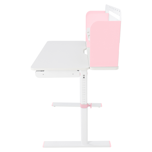 Rastúci písací stôl, ružová/biela, ADAN