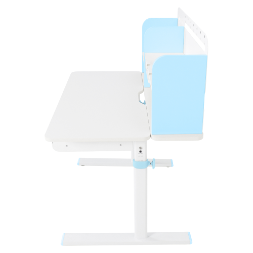 Rastúci písací stôl, modrá/biela, ADAN