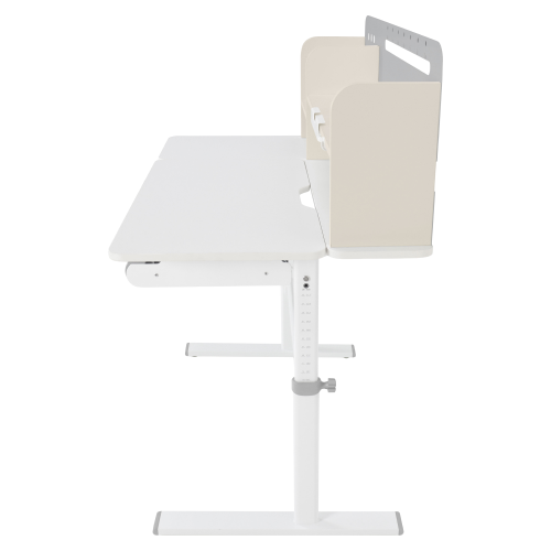 Rastúci písací stôl, sivá/biela, ODIN