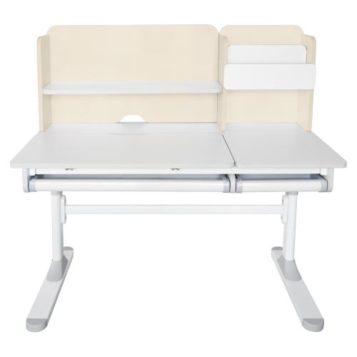 Rastúci písací stôl, natural/biela, LEDIN