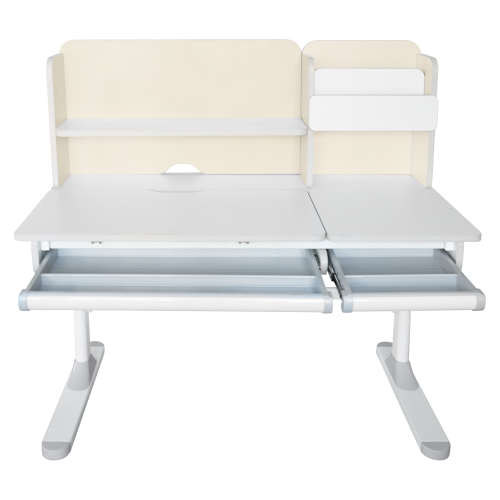 Rastúci písací stôl, natural/biela, LEDIN