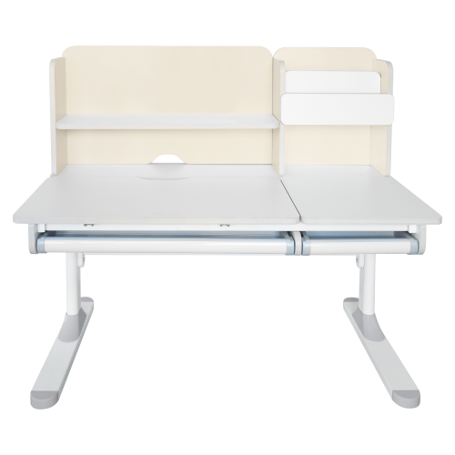 Rastúci písací stôl, natural/biela, LEDIN