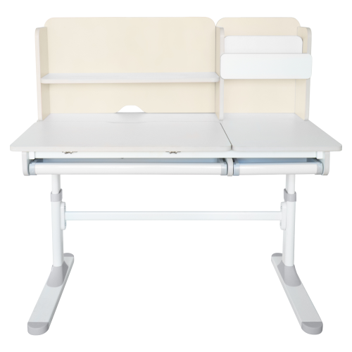 Rastúci písací stôl, natural/biela, LEDIN