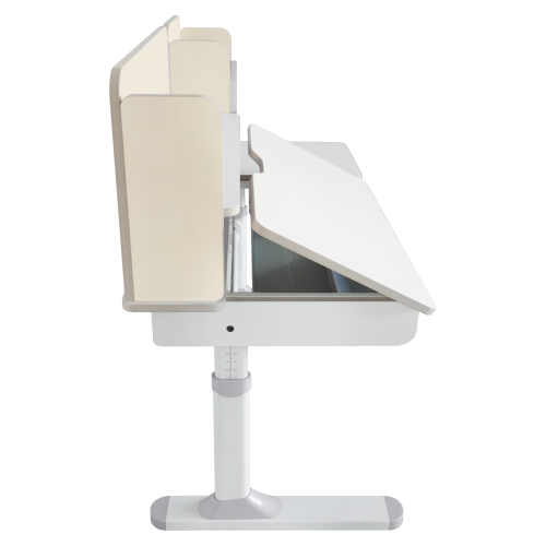 Rastúci písací stôl, natural/biela, LEDIN