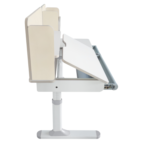 Rastúci písací stôl, natural/biela, LEDIN