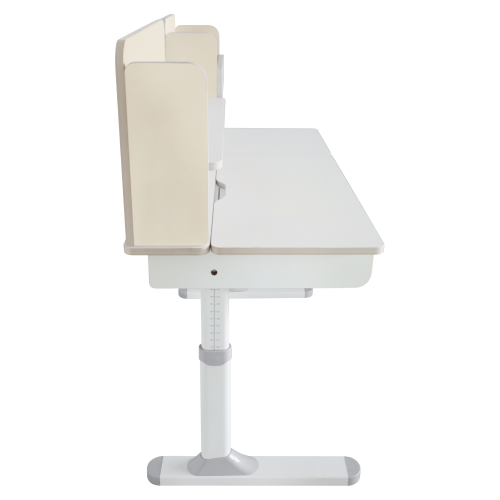 Rastúci písací stôl, natural/biela, LEDIN