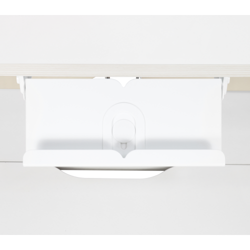 Rastúci písací stôl, natural/biela, LEDIN