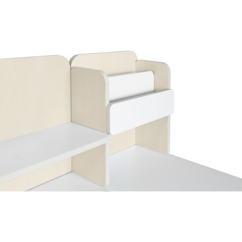 Rastúci písací stôl, natural/biela, LEDIN