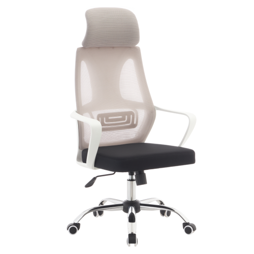 Kancelárske kreslo, sivá/čierna/biela, TAXIS 2 NEW