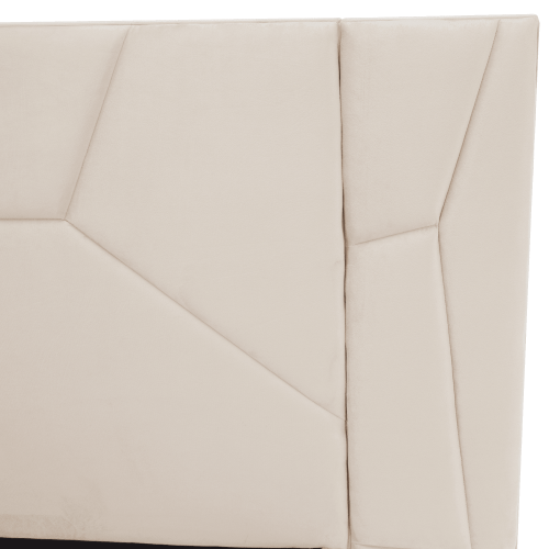 Posteľ s roštom a LED osvetlením, 160x200, béžová Velvet látka, ALTESA Posteľ s roštom a LED osvetlením, 160x200, béžová Velvet látka, ALTESA