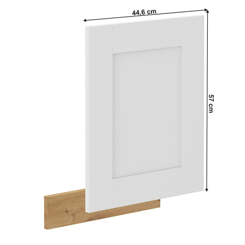 Dvierka na umývačku riadu, biela/dub artisan, LULA ZM 570x446