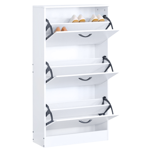 Botník, 3-radový, biela, BOTORIA Botník, 3-radový, biela, BOTORIA