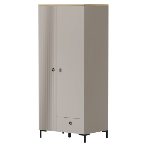 Skriňa, sivohnedá Taupe/dub silverjack, DOMCA 2D1S