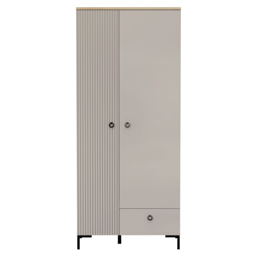 Skriňa, sivohnedá Taupe/dub silverjack, DOMCA 2D1S